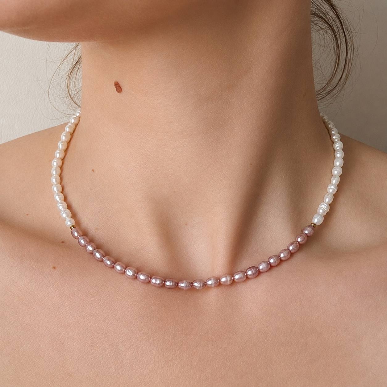 Pink Pearl – perlový náhrdelník z pravých růžových perel – 5