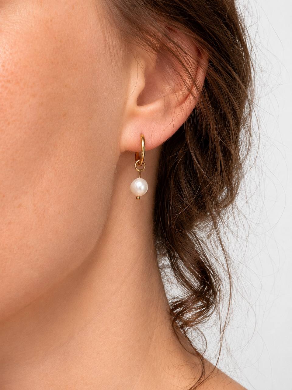 Pearl Drop – perlové kruhové náušnice