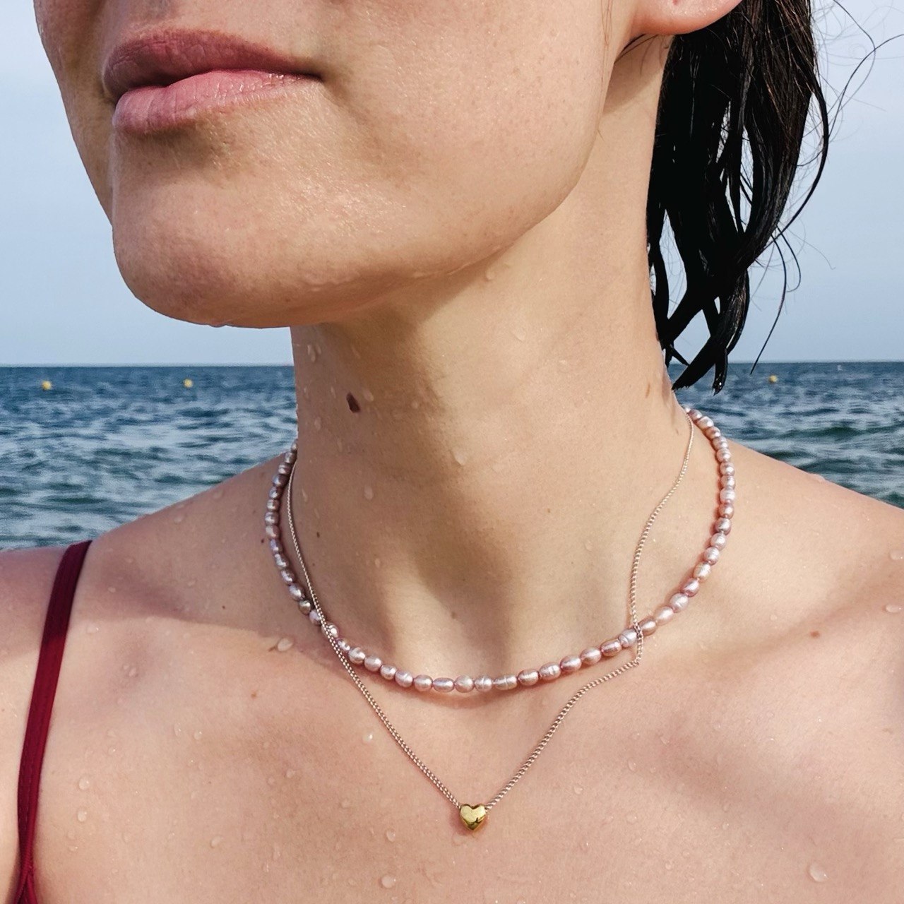 Lavender Blush – Genuine Pink, Lavender & Lilac Freshwater Pearl Necklace – 5