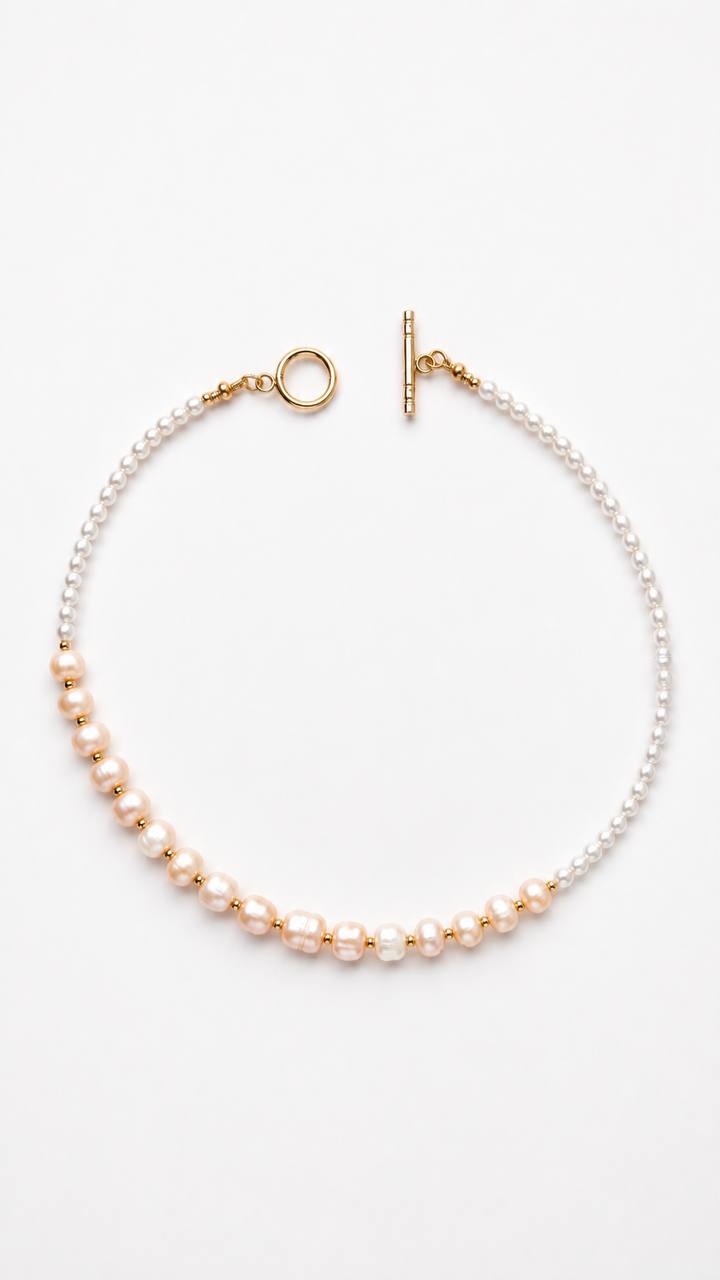 Peach Pearl – perlový náhrdelník