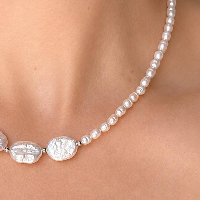 Triple Pearl – perlový náhrdelník z pravých barokních sladkovodních perel – 3