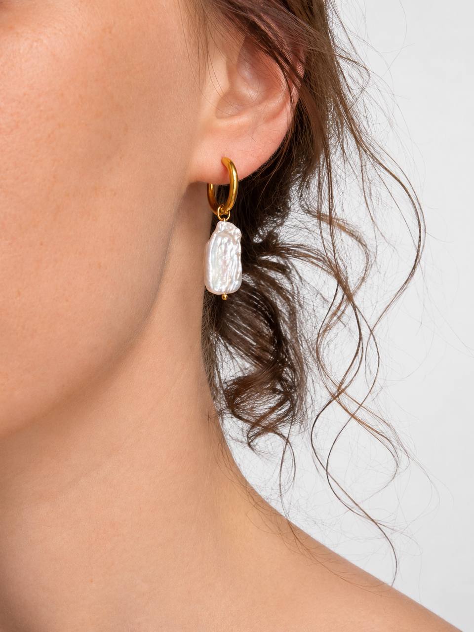 Baroque Pearl – perlové kruhové náušnice