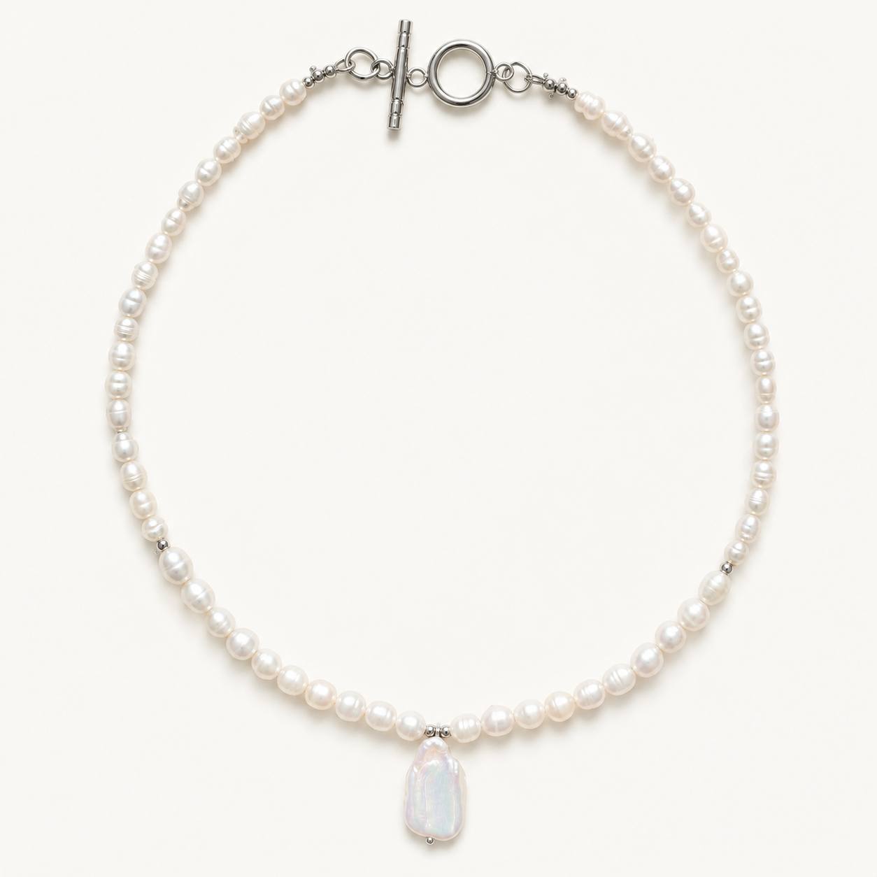 Baroque Irregular Pendant – perlový náhrdelník