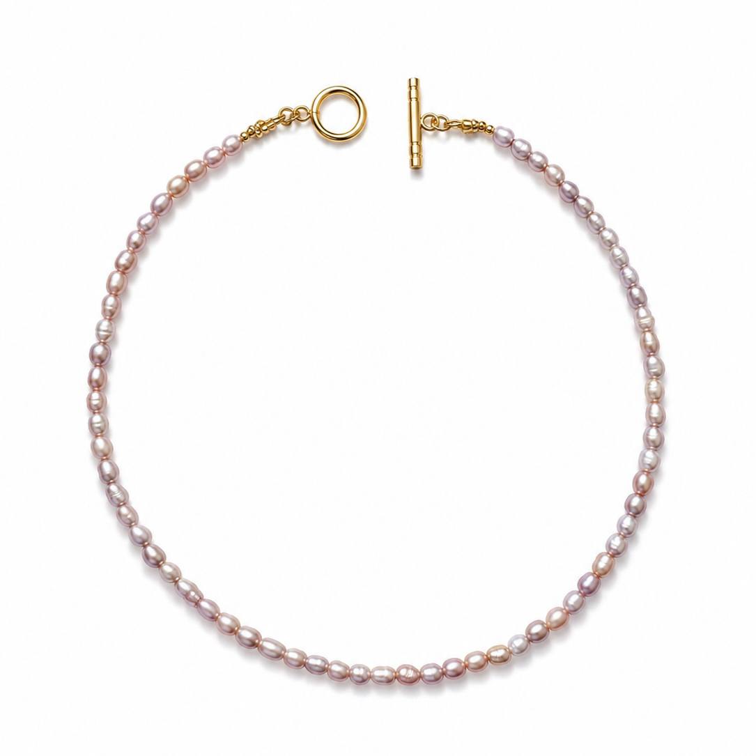 Lavender Blush – Náhrdelník z pravých růžových, lila a levandulových sladkovodních perel – 4